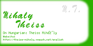 mihaly theiss business card
